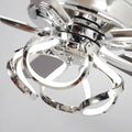 Parrot Uncle 52 Inch Contemporary Chrome Ceiling Fan with Integrated LED Lights and Remote Control